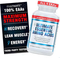 Ultimate Essential Amino Acids Supplement for Cutting Fasting &amp Workouts | All 9 EAAs 3000mg | 40% Leucine 4:1:1 BCAA Ratio | Binder-Free with Organic Coating | Vegan Keto Non-GMO | 150 Table