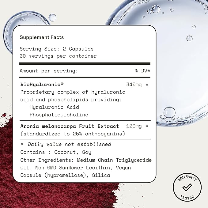Synchro - Rejuve Joint Support Supplement Non-GMO Cartilage and Joint Support Joint Supplement with Hyaluronic Acid and Anthocyanins 60 Joint Health Supplement Capsules