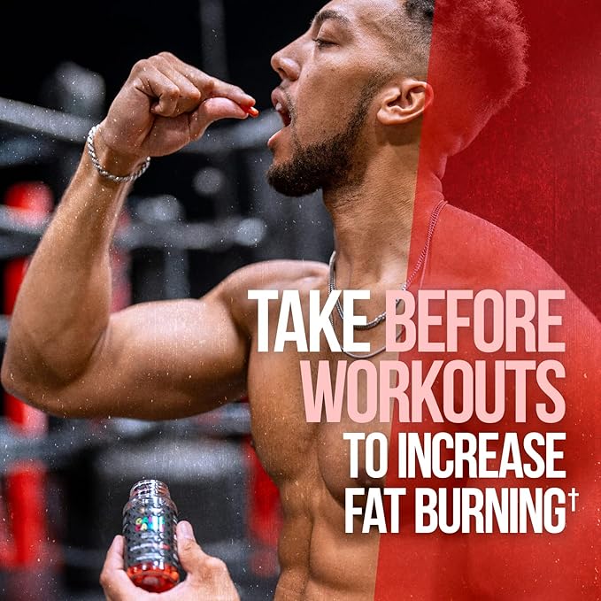 ALPHA LION Gains Candy Supplement Pills that Support Weight Loss Appetite Suppressant Keto-Diet Friendly Decrease Body Fat Upgrade Energy &amp Workout Performance 60 Capsules (MitoBurn®)