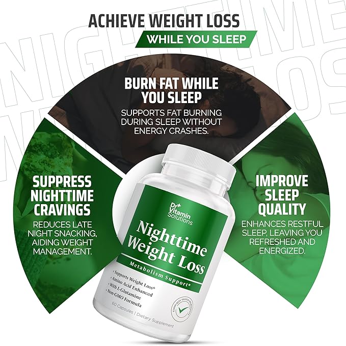 DR VITAMIN SOLUTIONS Thermogenic Fat Burner &amp Nighttime Weight Loss Pills for Women Waist Trimmer &amp Supplements for Bloating for Women &amp Men 120 Capsules