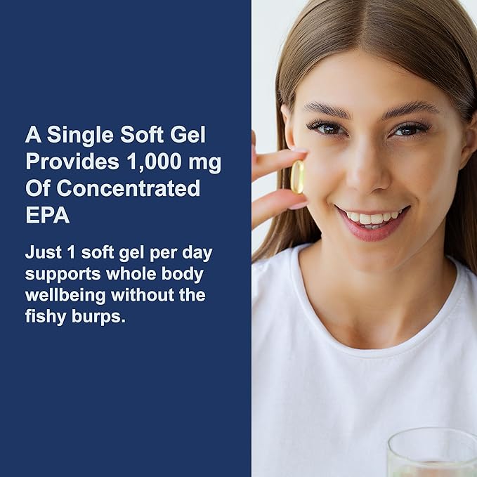 Carlson - Elite EPA Gems 1000 mg EPA Fish Oil Wild-Caught Norwegian Fish Oil Sustainably Sourced Helps Maintain Healthy Triglyceride Levels 120 Softgels