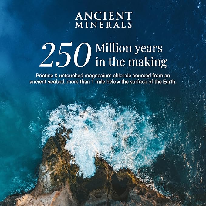 Ancient Minerals Magnesium Lotion Goodnight – Zechstein Magnesium Chloride Cream with Melatonin MSM and Organic Oils Nighttime Topical Lotion 3.3 oz