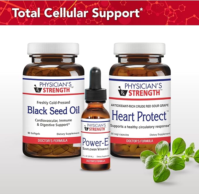 Physician's Strength Black Seed Cardio-POWER - 8 fl oz - Ellagic Acid/Resveratrol-Plus - Supports Better Health - Non-GMO - 48 Servings