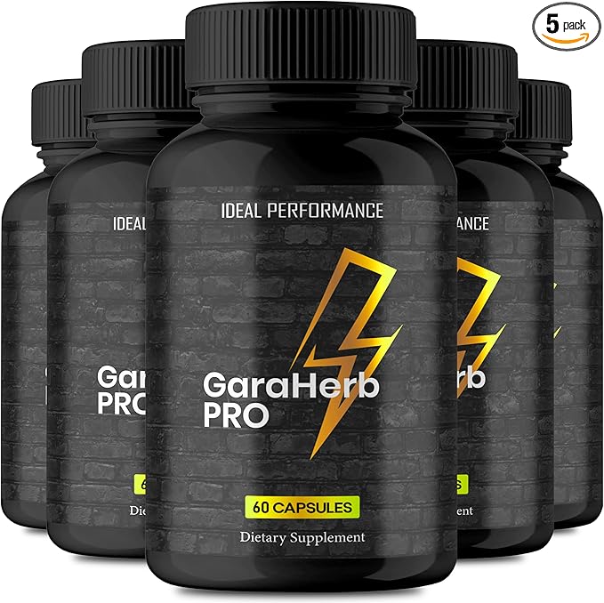 Garaherb Male Supplement Official Garaherb Capsulas - Maximum Strength All Natural Formula for Energy Stamina &amp Performance Advanced Formula Garaherb Supplement for Men Reviews (5 Pack)