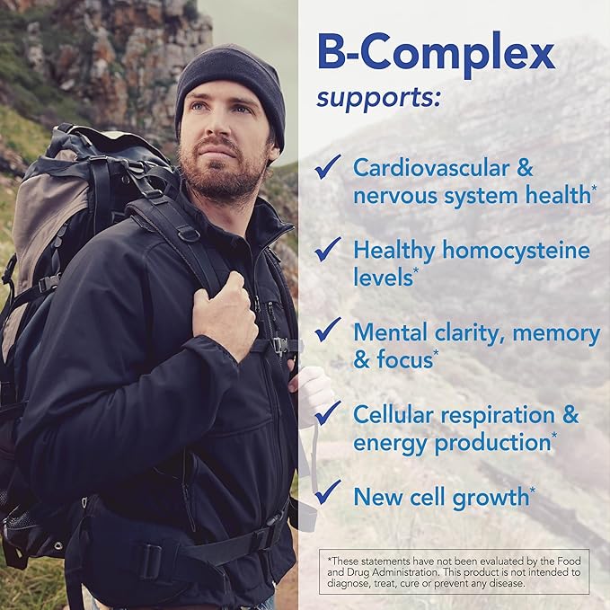 Patient One B-Complex | Supplement to Support Energy and Heart and Brain Health* | Active Essentials with Quatrefolic | 60 Capsules