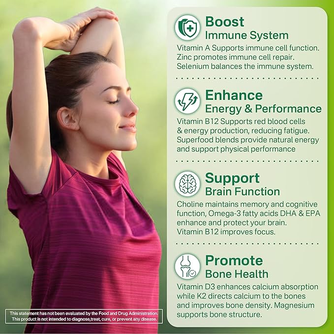 NEVISS Vegan Multivitamin for Women &amp Men w/Methyl B12 D3 K2 Plant Based Omega 3 (DHA+EPA) Iron Choline Zinc Whole Food Daily Vitamins Gummies for Vegans &amp Vegetarians Sugar Free 60Cts