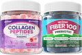Sugar Free Collagen Peptide Filled Gummies 1 Pack + Fiber Gummies for Adults 2 Pack