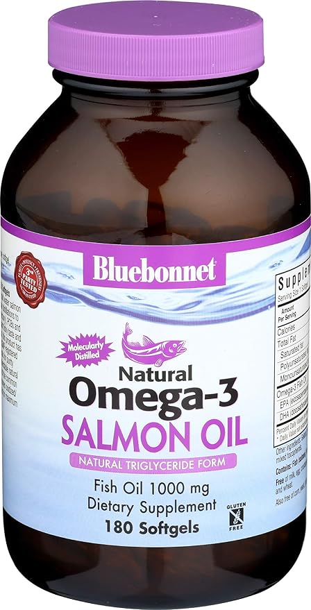Omega-3 (Salmon Oil) 180 SoftGels 1000 mg - Bluebonnet