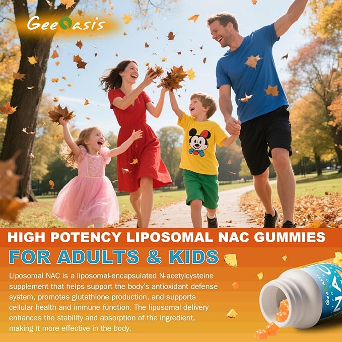 Liposomal L-lysine &amp NAC Gummies Lysine Chewable &amp NAC Supplement for Kids &amp Adults Immune Support