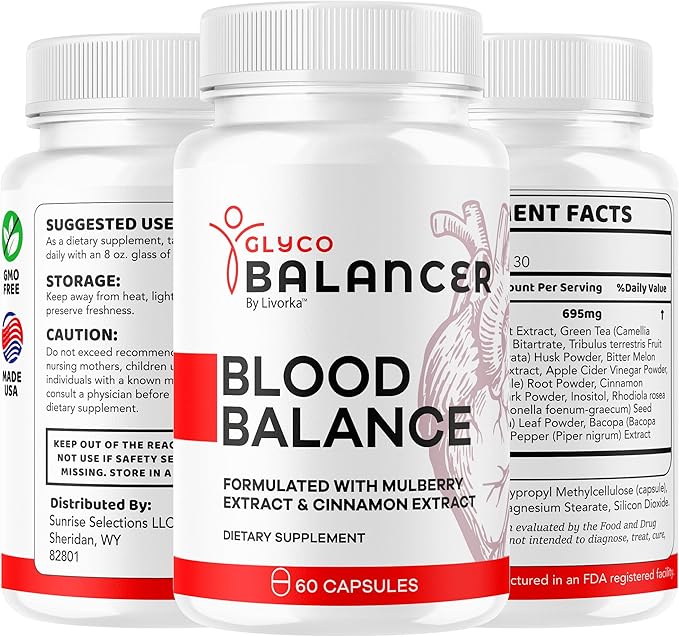 (3 Pack) Glyco Balancer Capsules - Official GlycoBalancer Supplement Support Pills Advanced Formula All Natural Premium Ingredinets for Health Support Vitamins and Wellness 180 Capsules for 3 Months