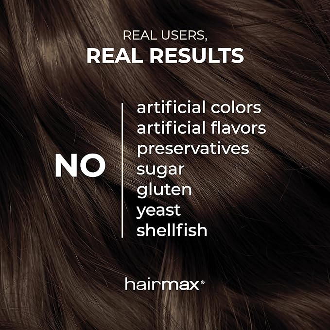 Hairmax Hair Skin and Nails Dietary Supplement – Hair Loss &amp Hair Regrowth Treatment. 2500mcg Biotin DHT Blocker MSM &amp Antioxidants 60 Capsules