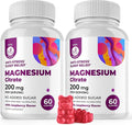 DR. MORITZ Magnesium Gummies for Adults - Sugar-Free Calm Magnesium Gummies - Supports a Healthy Stress Response - Raspberry Flavor - Non-GMO 200 mg 2 Pack (120 Count)