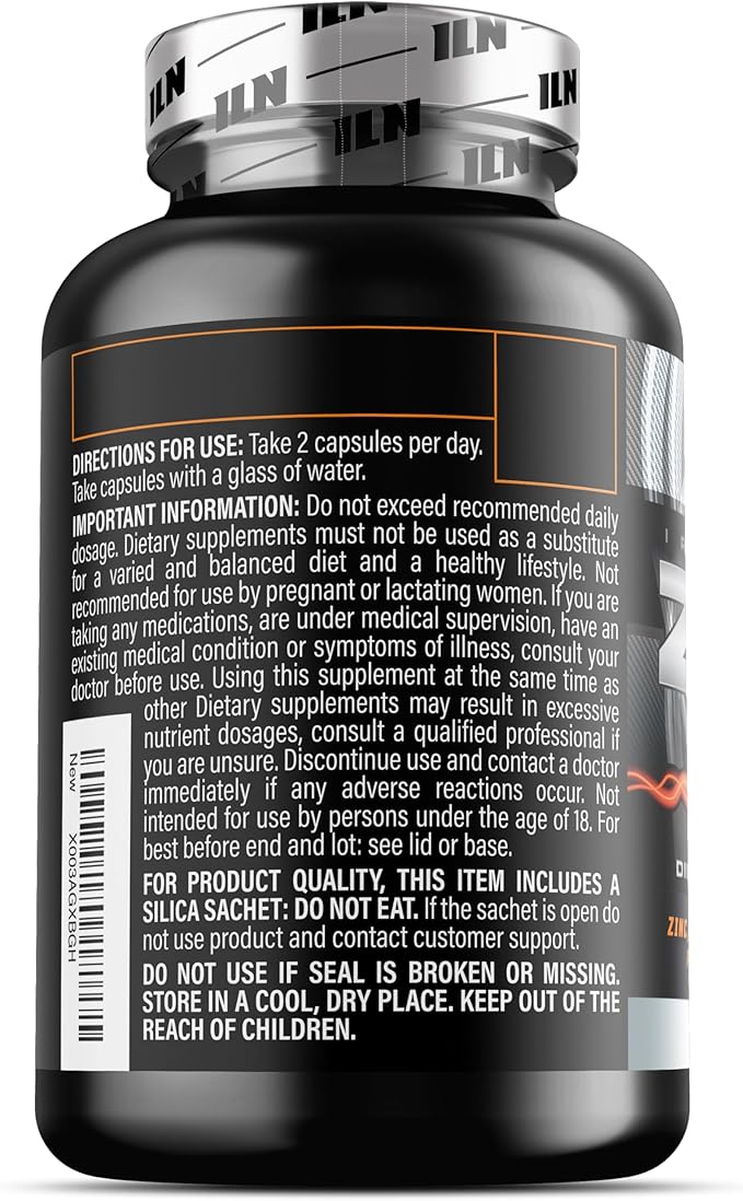 Iron Labs ZM6 - High Strength Zinc and Magnesium Supplement - 180 Vegetarian Capsules (3 Month Supply) - Super Enhanced Zinc Magnesium Aspartate and B6 Complex