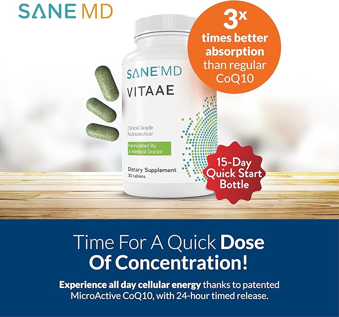 SANE MD Vitaae - Throat Phlegm Coughing and Brain Support - Citicoline Supplements for Respiratory Throat and Brain Health