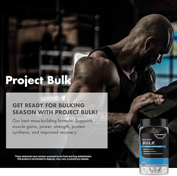 Anabolic Warfare Project Bulk Mass Building Formula Protein Synthesis Strength Muscle Definition Made with Botanicals*