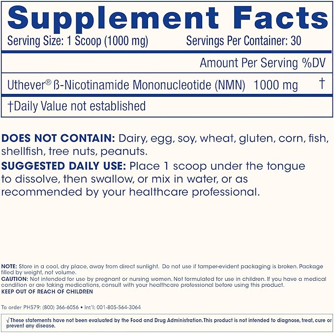 ProHealth NMN Pro Powder (30 Grams) Clinically Studied Uthever® NMN. NAD+ Precursor for Cellular Energy Mitochondrial Support &amp Healthy Aging. USA Manufactured Triple Lab-Tested