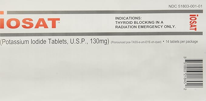 IOSAT 130 mg Potassium Iodide Tablets 5 Count