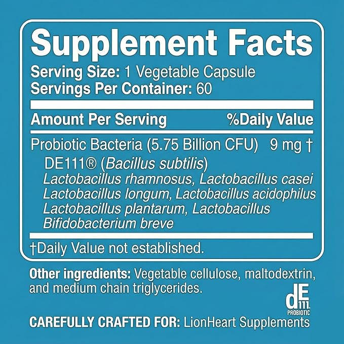 Probiotics for Constipation Relief &amp Gut Health – Naturally Supports Daily Bowel Movement Supplement – Bloat Free - 60 Capsules - for Men and Women