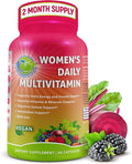 Women's Daily Multivitamin with Iron - Vegan Methylated Multivitamin for Women with Biotin Organic Superfoods Probiotics B-Complex - Energy Gut &amp Optimal Health Support – Easy to Swallow Capsu