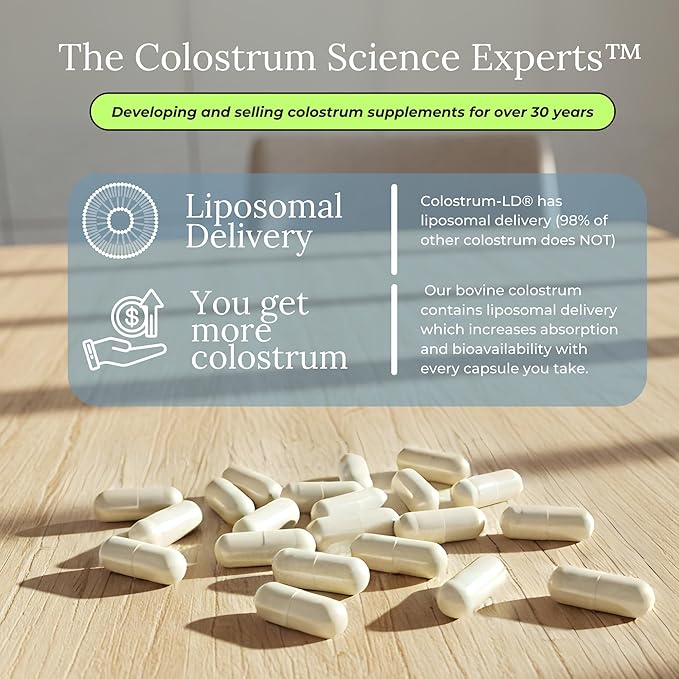 Colostrum-LD Capsules Colostrum with Liposomal Delivery - High Absorption - 240 Capsules