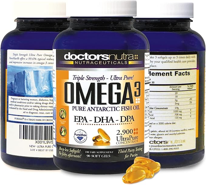 (Pack of 2) Wild Omega 3 Fish Oil DPA Supplement 2900 Milligrams EPA-DPA-DHA SoftGels