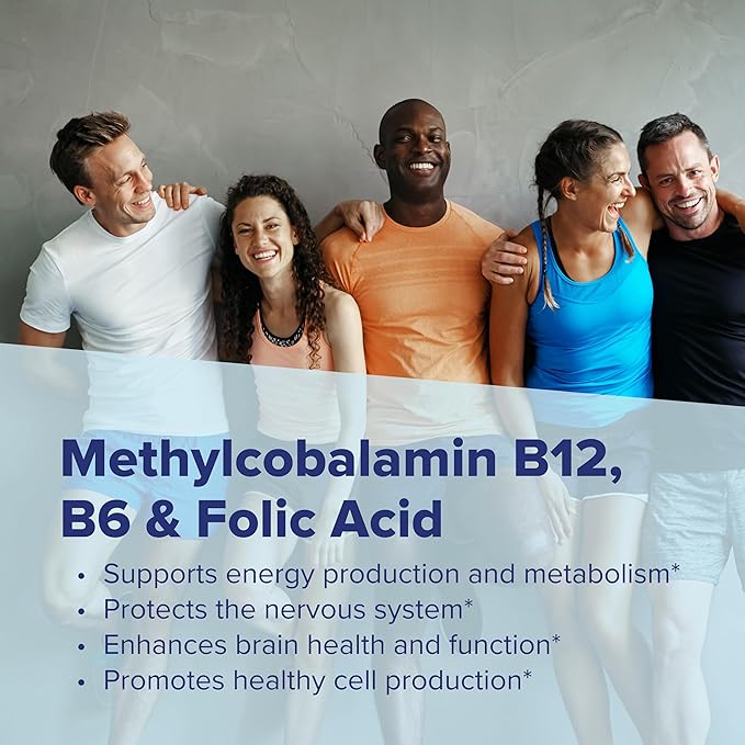 Superior Source No Shot Vitamin B12 Methylcobalamin (5000 mcg) B6 Folic Acid Quick Dissolve Sublingual Tablets 60 Ct Increase Energy Healthy Heart Boost Metabolism Stress Support Non-GMO