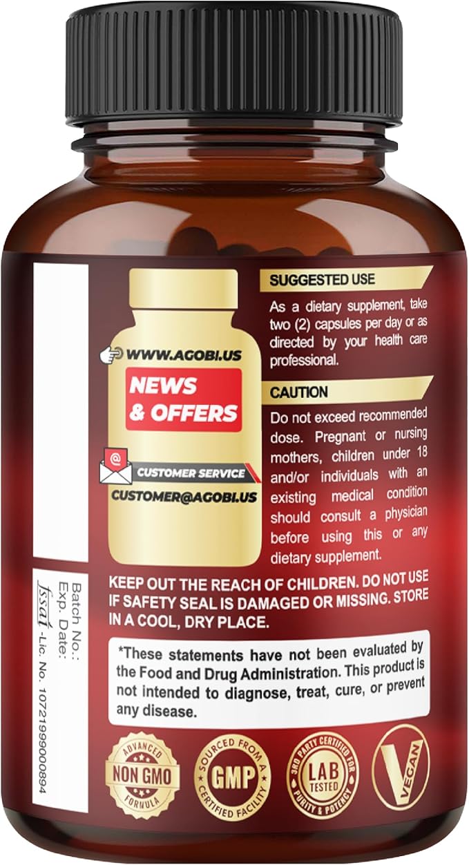 Magnesium Triple Complex - 600mg Magnesium Glycinate Malate &amp Citrate - Added Spinach Swiss Chard &amp Others - Support Calm Restful Mood &amp Muscle Cramp - 120 Capsules