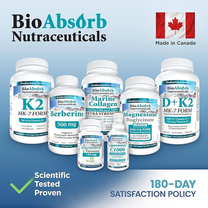 Bio Absorb Serrapeptase Enzyme 60 Caps - Nattokinase Supplement 60 Caps Bundle