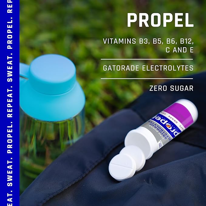 Propel Fitness Water Tablets Grape 10 Count Tube (Pack of 8)