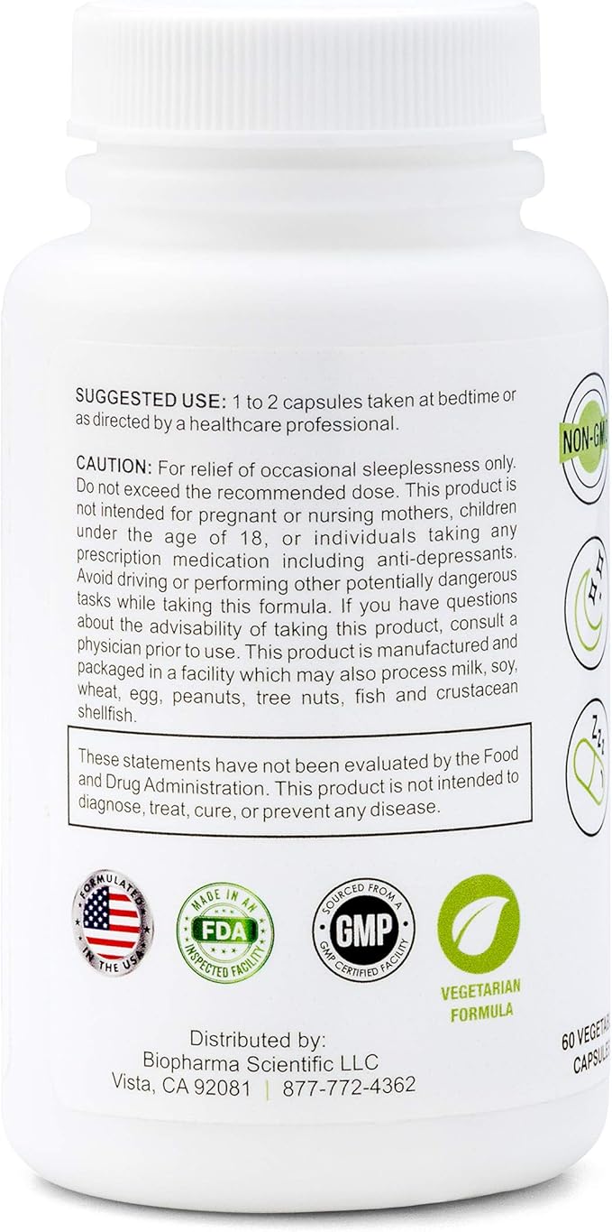 NanoSnooze Sleep Aid for Adults – Natural Sleep Support with Melatonin Magnesium &amp L-Theanine – Non Habit Forming Nighttime Supplement for Relaxation &amp Restful Sleep 30 Servings