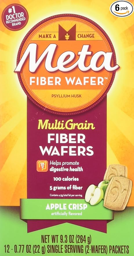 Metamucil Fiber Wafers Apple Crisp 24 Each (Pack of 6)