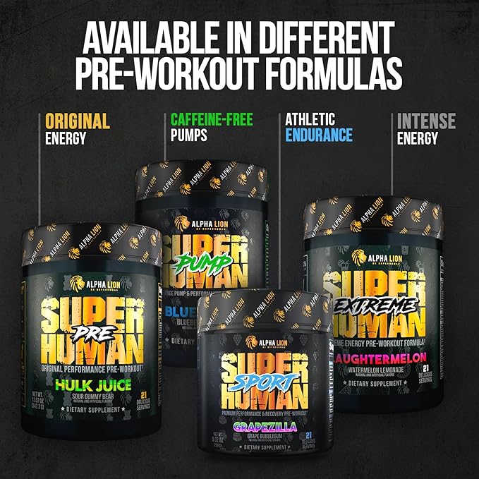 ALPHA LION Superhuman Burn – 2 in 1 Metabolism Booster Pre Workout and Thermogenic Fat Burner for Men – Appetite Suppressant and Weight Loss Supplement (21 Servings Sweet Black Cherry Flavor)