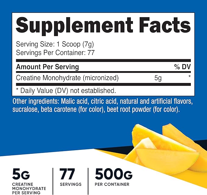 Nutricost Creatine Monohydrate Powder (Pineapple Mango 500 Gram) - Micronized Creatine Supplement - Vegan Non-GMO Gluten Free (Pack of 2)