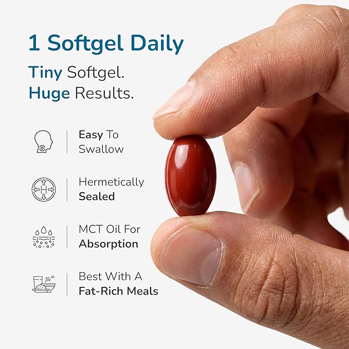 WELLNESS EXTRACT BioQuinol Ubiquinol (CoQ10) with Geranylgeraniol – Master Antioxidant for Heart Health Cellular Energy 150mg 60 Softgels