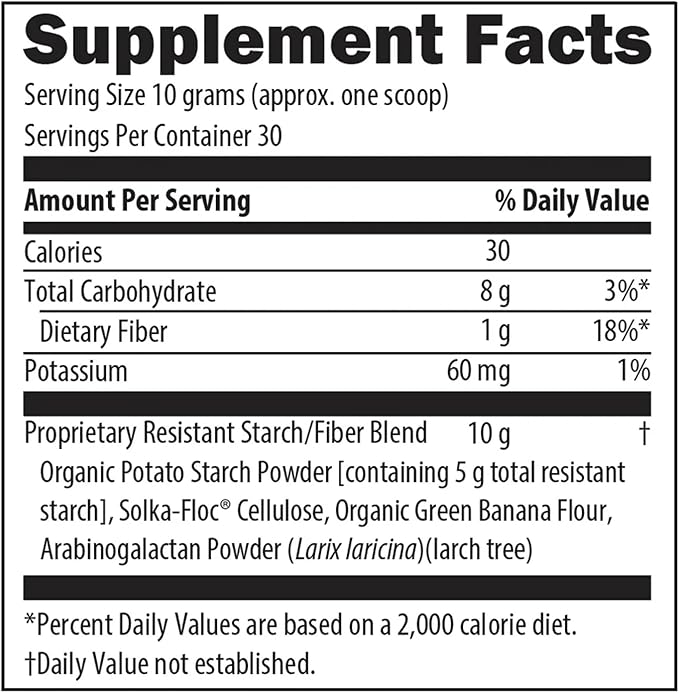 Dr. Christianson RS Complete - Resistant Starch Powder with Organic Green Banana Flour - Non-GMO + Dairy-Free Fiber Powder Supplement - The Metabolism Reset Diet (30 Servings / 300g)
