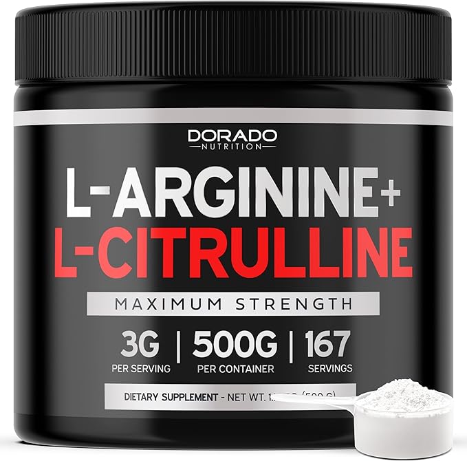 L Arginine L Citrulline (240 Count) - Nitric Oxide Pill for Stamina &amp Endurance and L Arginine L Citrulline Powder (3g) - Nitric Oxide Booster Powder for Performance &amp Endurance - Vegan &amp