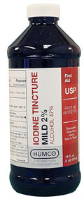 HUMCO 121316001 Iodine Tincture 2 Percent Mild USP 16 oz Shape