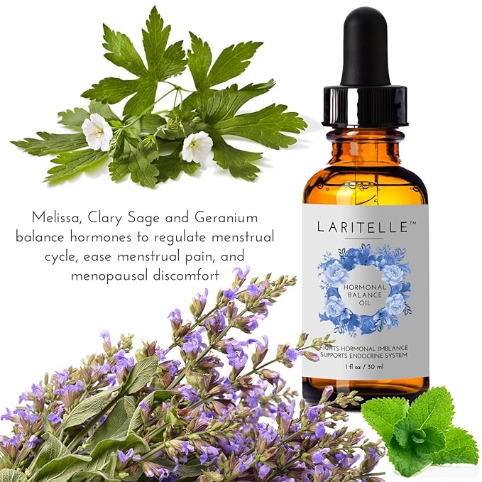 Laritelle Organic Hormonal Balance &amp Thyroid Support Treatment 1 oz | Fights Hormonal Imbalance Supports Endocrine System| Normalizes Hormonal Imbalances of The Thyroid | Rejuvenating Age Defyin