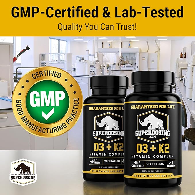 Best Value Max Strength 10000 iu Vitamin D3 and 1500 mcg Vitamin K2 Supplements 1 Bottle Pk D3K2 Vitamins and Supplements for Health. D3-K2 MK4 Capsules Best K2D3 Vitamin for Immune System.