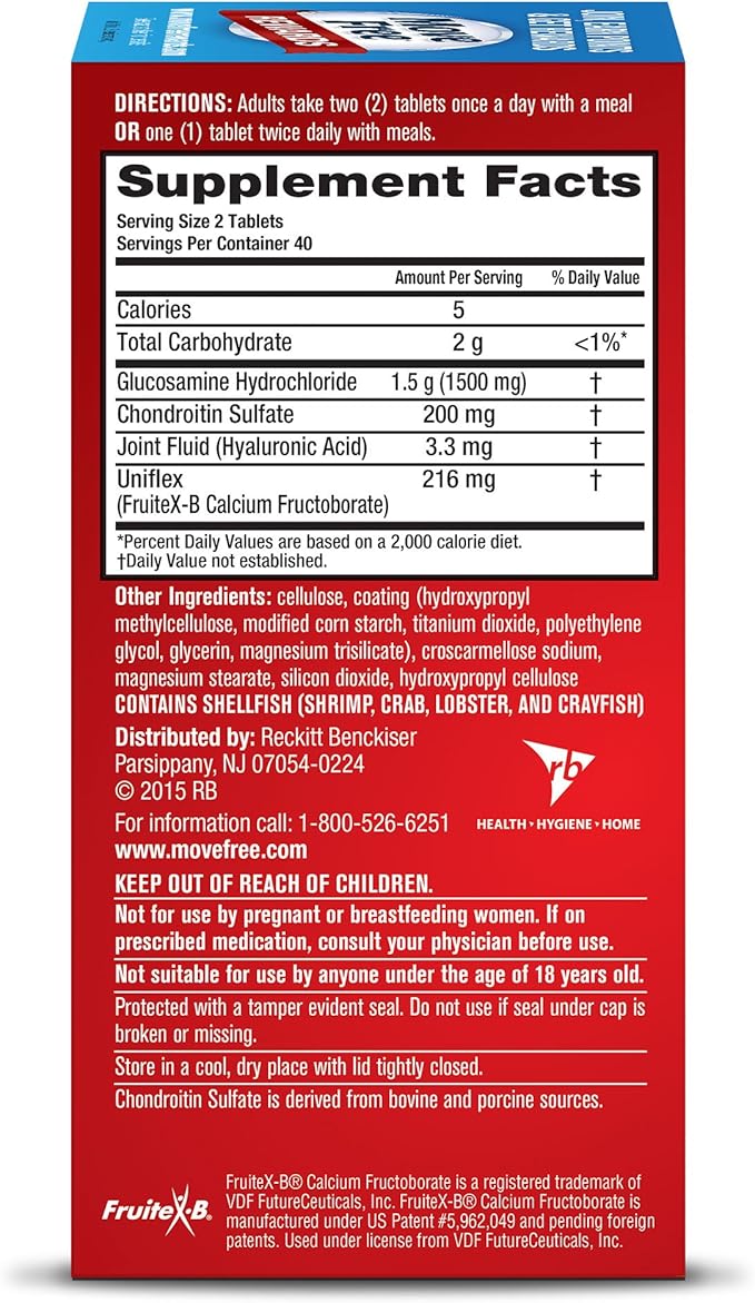 Move Free Advanced 80 tablets - Joint Health Supplement with Glucosamine and Chondroitin