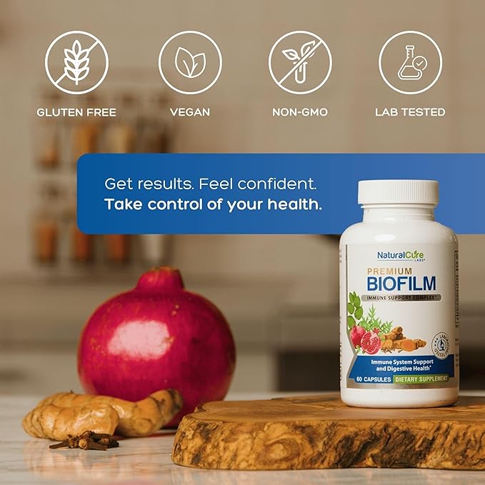 Natural Cure Labs Biofilm Complex – Premium Botanicals &amp Herbs | Digestive &amp Immune Wellness Support | Vegan Non-GMO Gluten-Free | Supports Gut Balance &amp Probiotic Activity