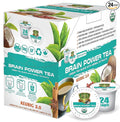 SOLLO Brain Power Organic Green Tea Pods with MCT Acai &amp Essential nutrition Nootropic Brain Booster- Improves Memory &amp Focus Compatible with 2.0 K-Cup Keurig Brewers 24 Ct