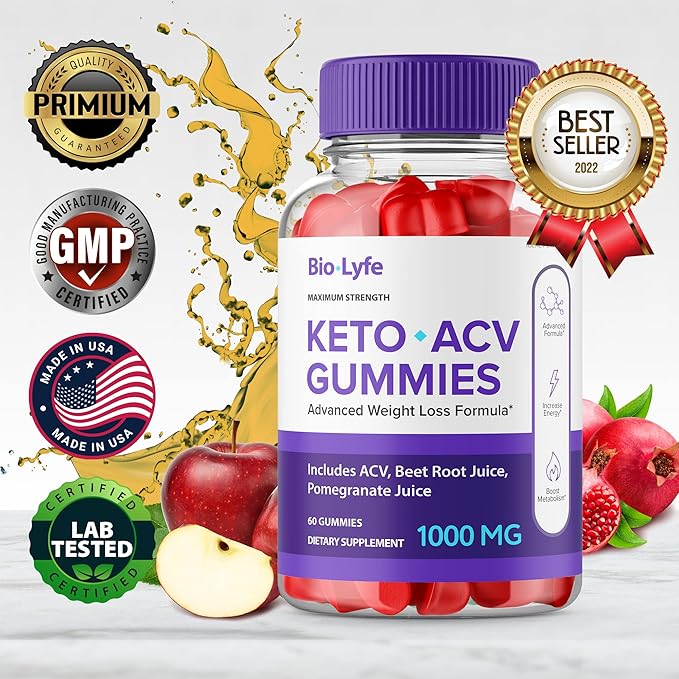 Biolyfe Keto + GummiesBiolyfeKeto ACV Keto Supplement Gummies - Maximum Strength Keto+ ACV Gummys All Natural Support Formula Keto+ACV Advanced Formula Biolyfe Keto Gummy Reviews (5 Pack)