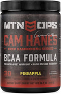 MTN OPS BCAA Powder 2:1:1 Amino Acids Supplement Powder for Rapid Muscle Recovery &amp Repair with Zero Sugar &amp Gluten Free - 30-Servings Pineapple Cameron Hanes Keep Hammering Series