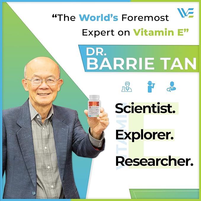 WELLNESS EXTRACT Eannatto Tocotrienols Vitamin E Supplements Tocopherol Free Non-GMO Gluten Free &amp Antioxidant (300MG 30 Softgels)