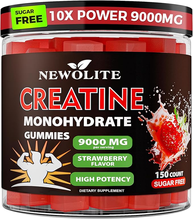 Energy Strength Creatine Monohydrate Gummies 9000MG Energy for MusclePotent Creatine Supplement Support Strength