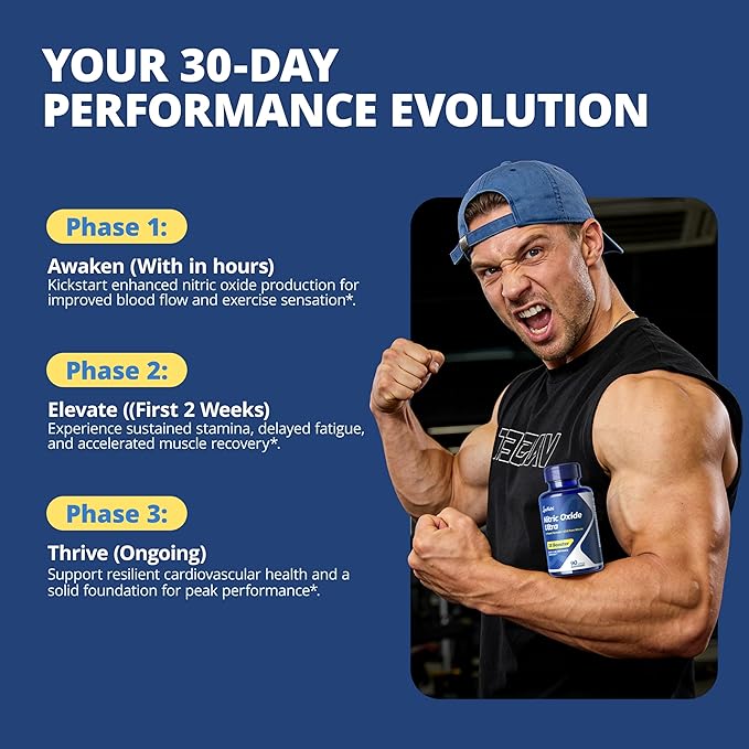 Nitric Oxide Supplements for Men l Arginine Supplements 1550mg L-Citrulline -L-Arginine Supports Heart Health &amp Blood Flow &amp Circulation  Nitric Oxide Booster 90 Capsules.