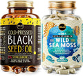 Maju Superfoods 4-in-1 Sea Moss Capsules and Black Seed Oil Capsules Bundle
