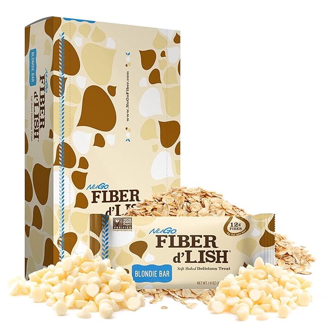 NuGo Fiber d'Lish Blondie 12g High Fiber 160 Calories 16 Count