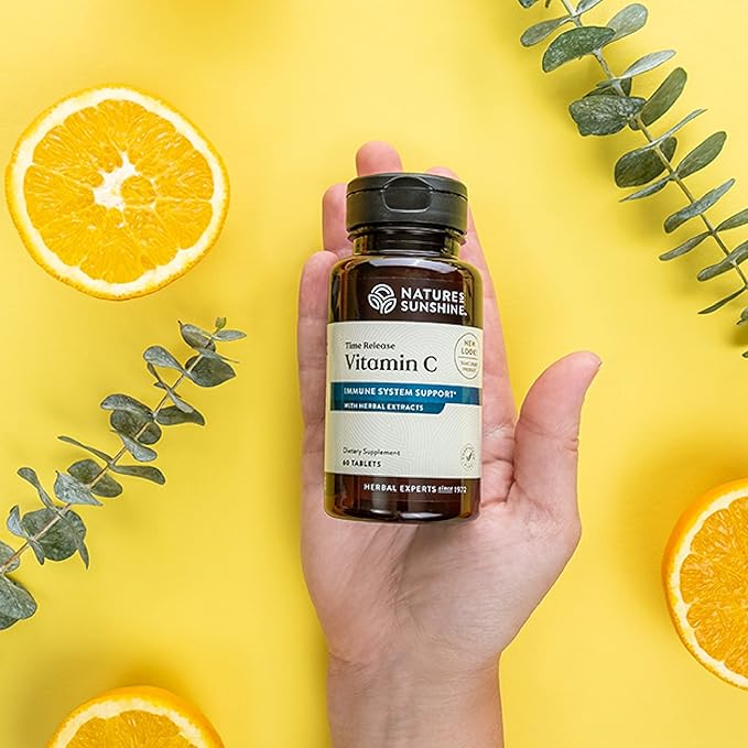 Natures Sunshine Vitamin C Time Release 1000 mg 120 Tablets | Supports the Immune System and Quench Dangerous Free Radicals